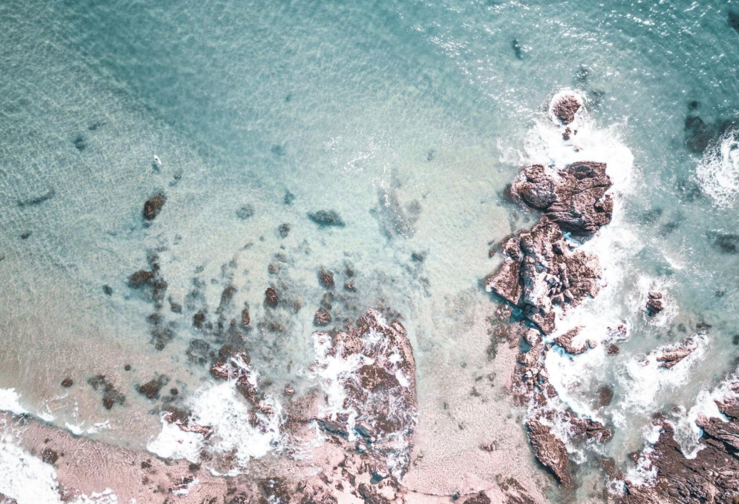 Abstract coastal artwork Tropical Water wall art print