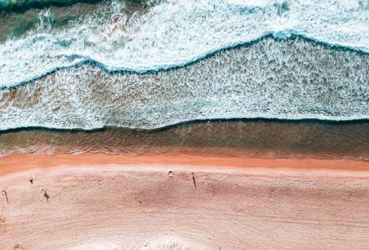 Abstract coastal artwork Aerial Nautical wall art print