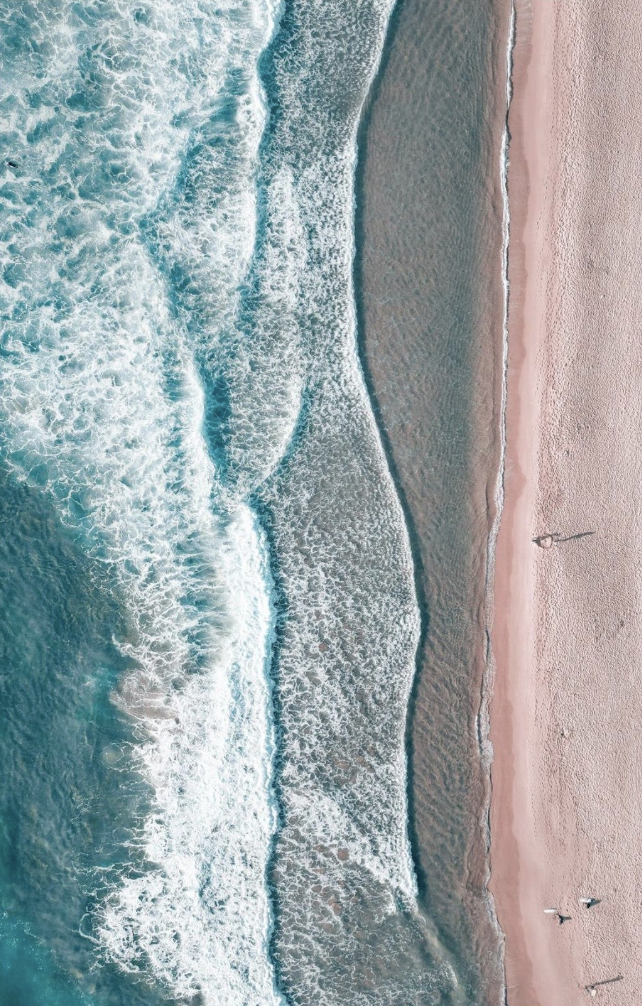 Abstract coastal artwork Pastel Aerial Reflections wall art print