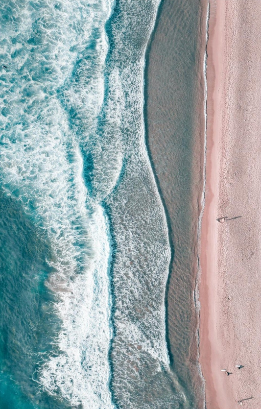 Abstract coastal artwork Pastel Aerial Reflections wall art print