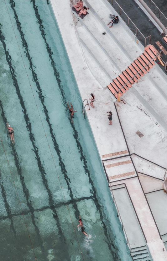 Aerial view of Sydney Bondi coastal wall art print