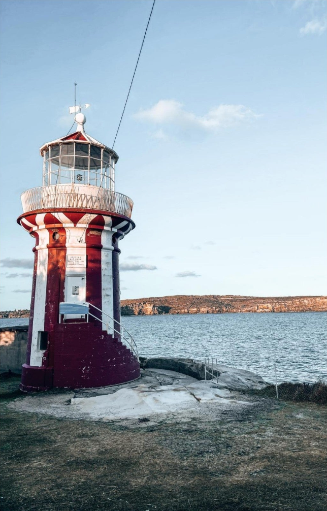Abstract coastal artwork Lighthouse Aerial wall art print