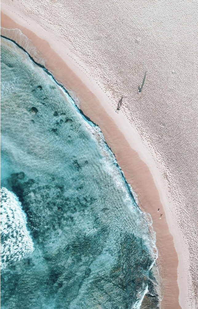 Abstract coastal artwork Pastel Aerial Serenity wall art print