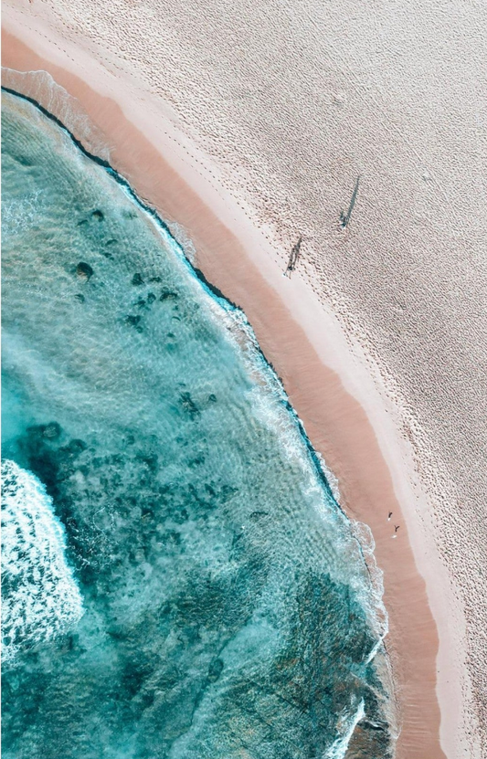 Abstract coastal artwork Pastel Aerial Serenity wall art print